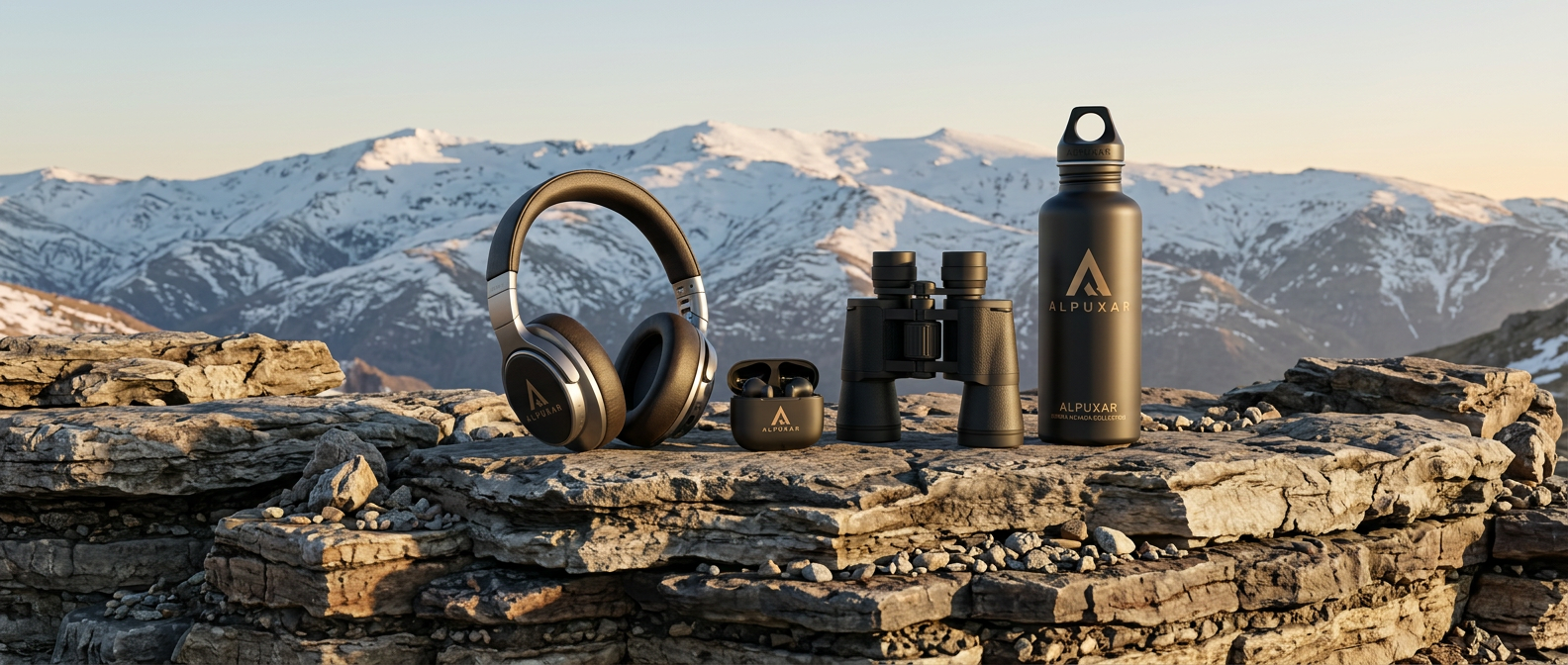 Alpuxar products in a mountain setting